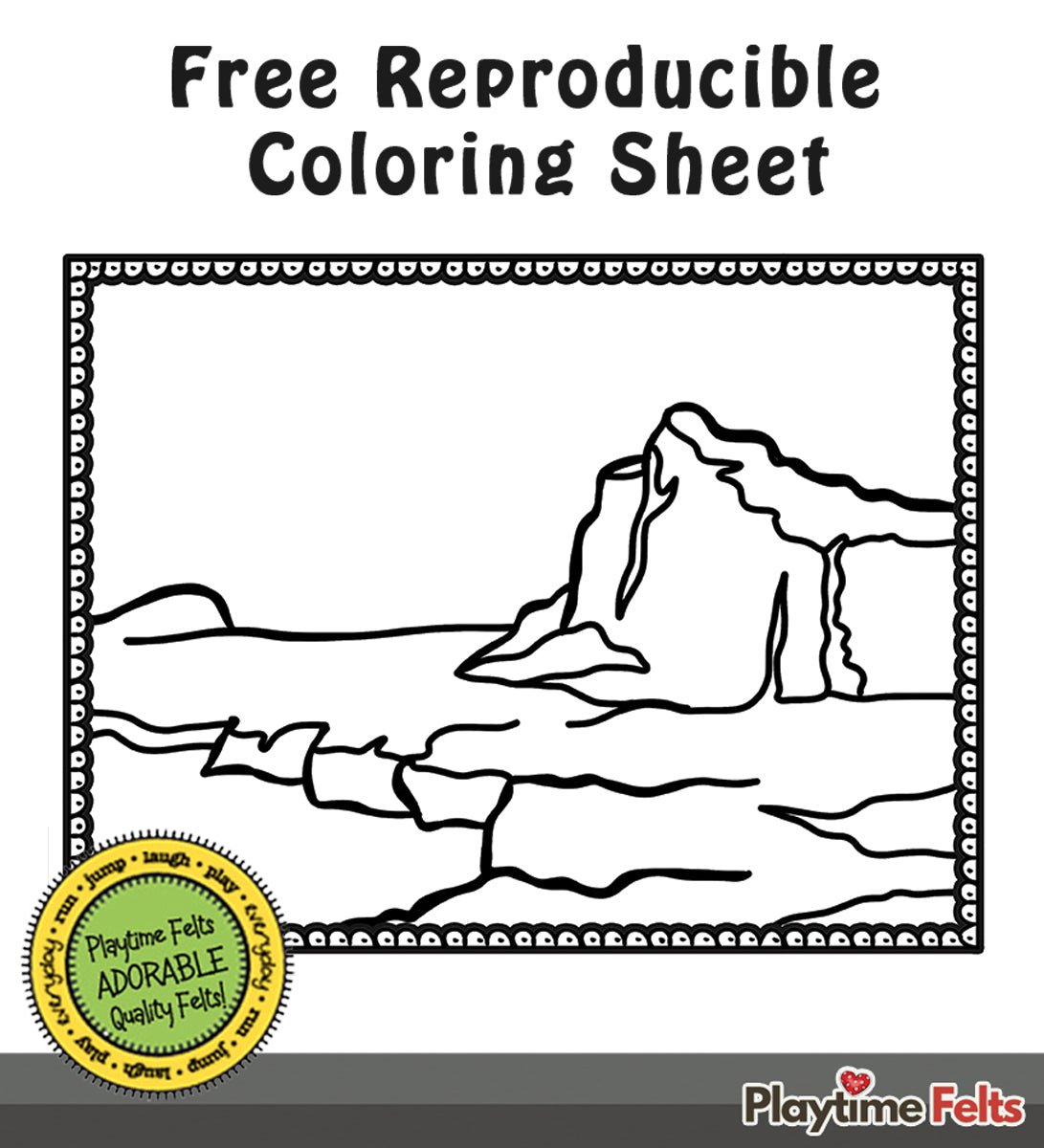 21" x 22" Cold Arctic Felt Scene for Board and Easel Flannel Board Teaching - Felt Board Stories for Preschool Classroom Playtime Felts