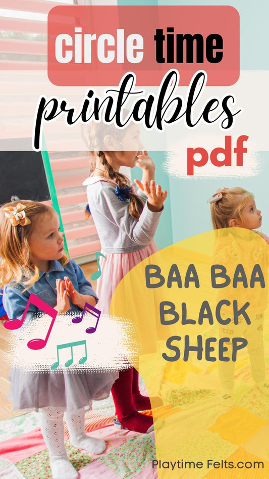FREE Baa Baa Black Sheep Circle Time Story Props - Preschool Activity Sheets Playtime Felts