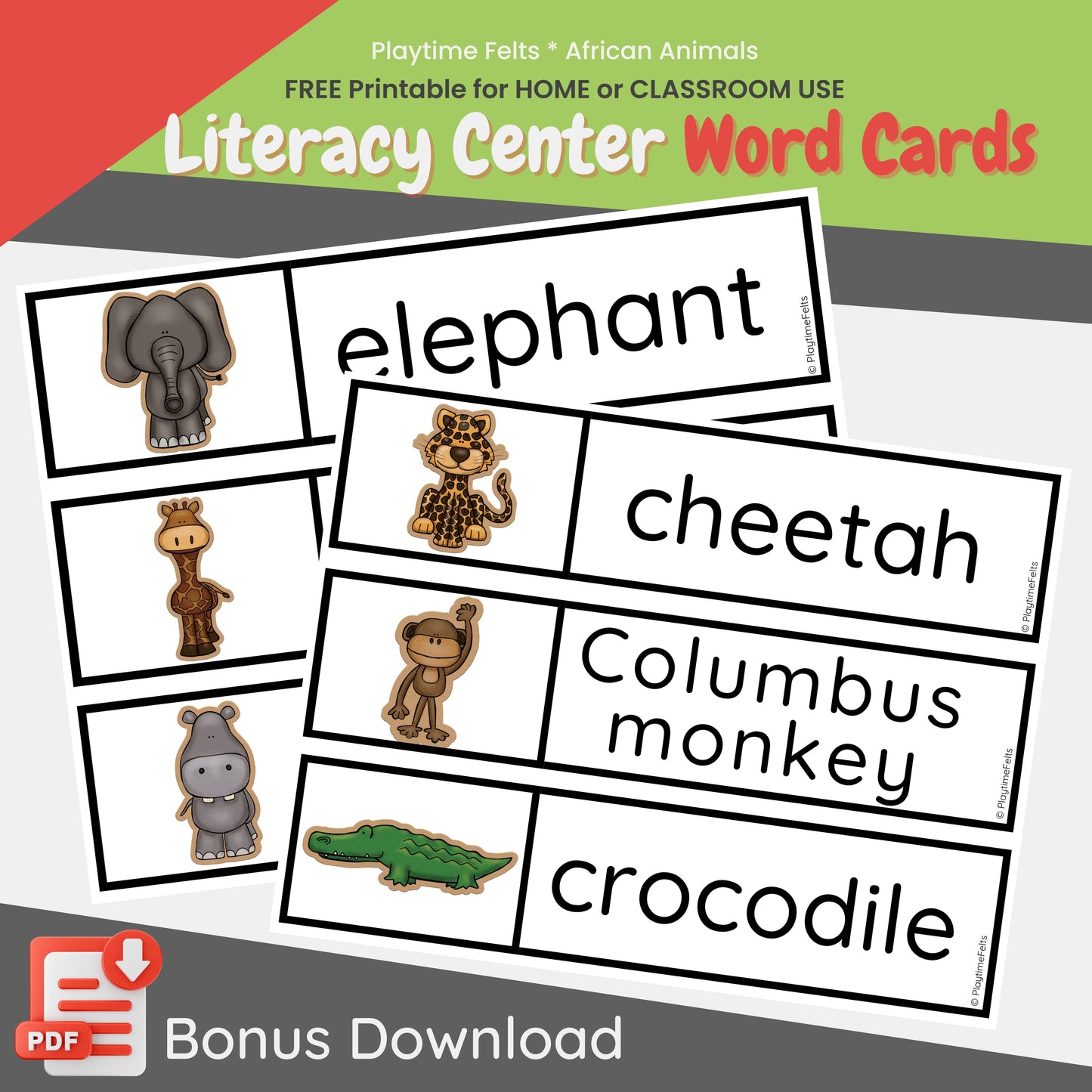 African Animals and Their Names Felt Story Plus an INSTANT π₯ Download