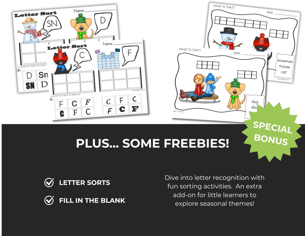 Winter Time Worksheets for Preschool Includes Tracing, Colorsheets, Cut & Paste - Preschool Activity Sheets Playtime Felts