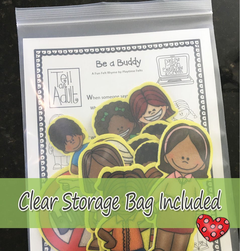 Be a Buddy | Felt Board Story Set for Preschool - Felt Board Stories for Preschool Classroom Playtime Felts