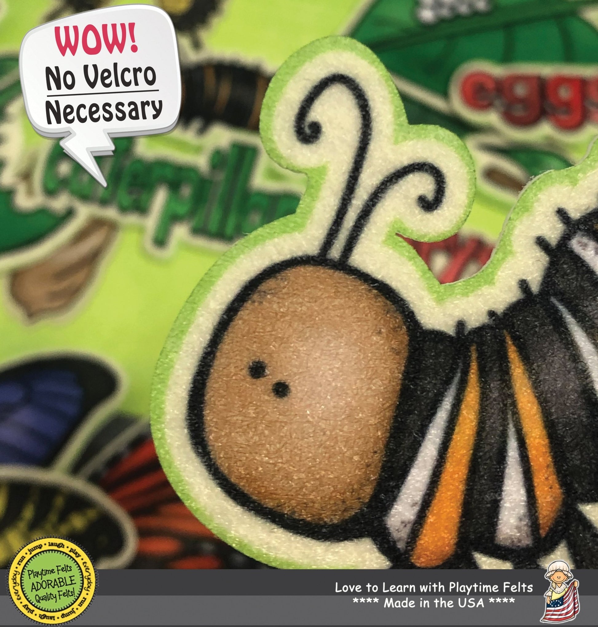 Butterfly Life Cycle | Felt Board Story Set for Preschool - Felt Board Stories for Preschool Classroom Playtime Felts