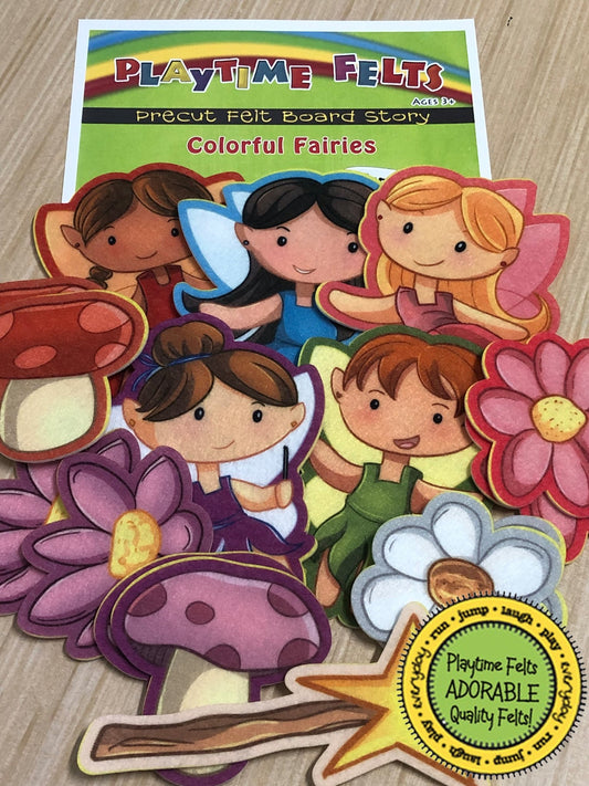 Colorful Spring Fairies Pretend Play Activities for Preschoolers - Felt Board Stories for Preschool Classroom Playtime Felts