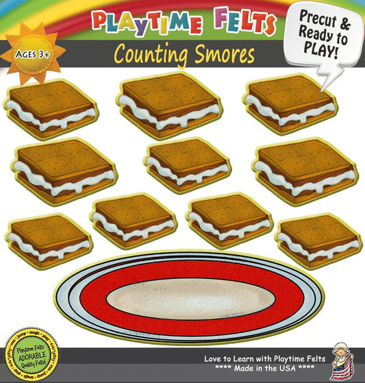 Counting Smores Felt Board Play | Let's Count to 10 - Felt Board Stories for Preschool Classroom Playtime Felts