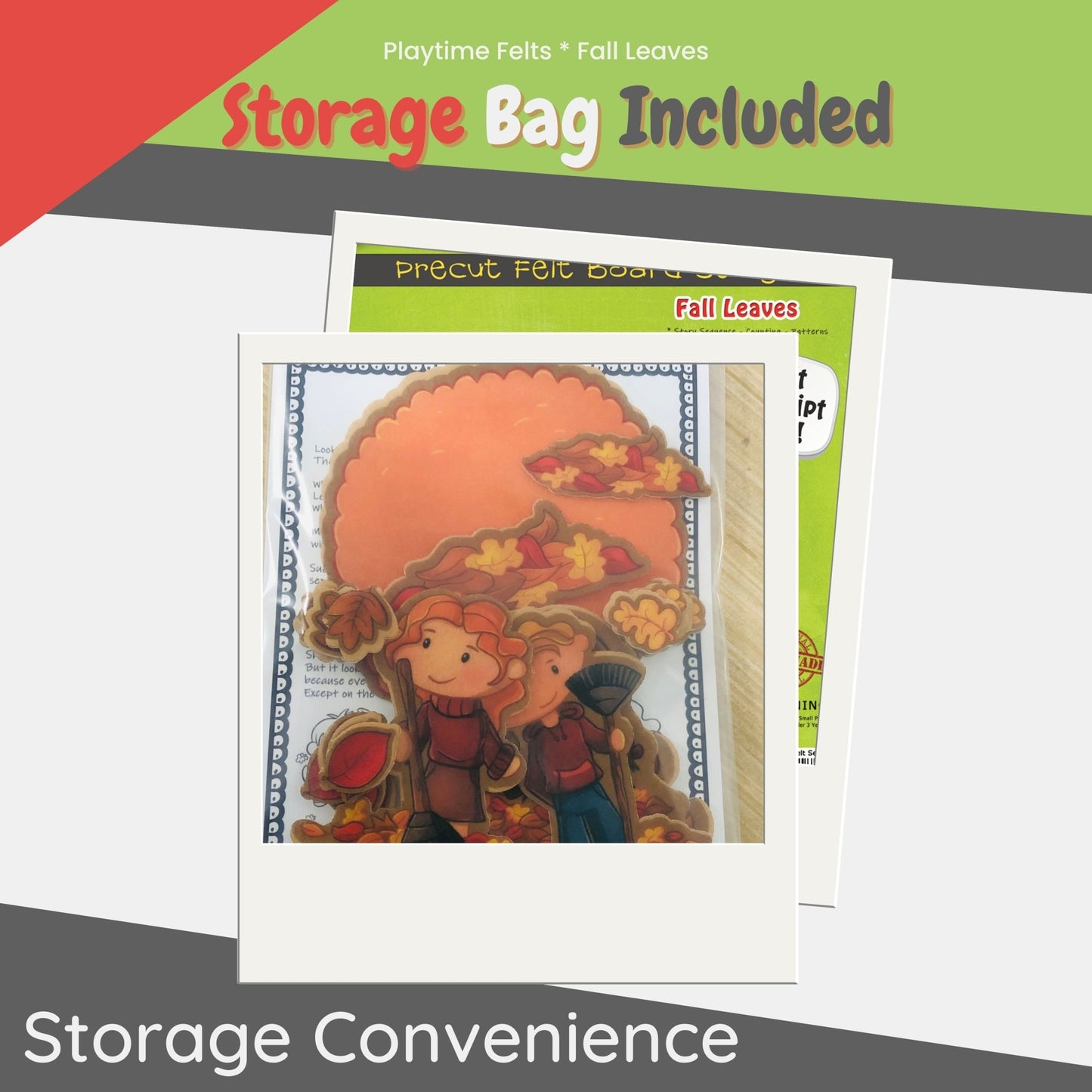 Fall Leaves Felt Board Play Counting and Patterns - Felt Board Stories for Preschool Classroom Playtime Felts