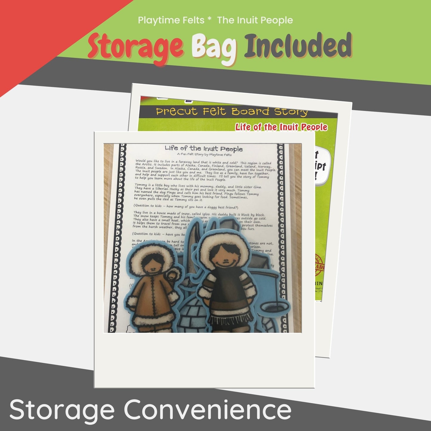 Inuit People | Felt Board Story Set for Preschool - Felt Board Stories for Preschool Classroom Playtime Felts