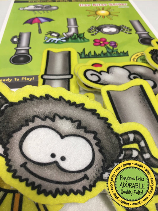 Itsy Bitsy Spider | Nursery Rhyme Felt Board Stories - Felt Board Stories for Preschool Classroom Playtime Felts