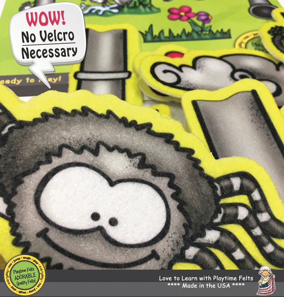 Itsy Bitsy Spider | Nursery Rhyme Felt Board Stories - Felt Board Stories for Preschool Classroom Playtime Felts