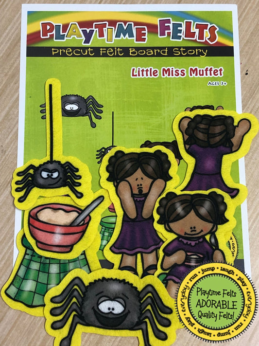 Little Miss Muffet| Nursery Rhyme Felt Board Stories - Felt Board Stories for Preschool Classroom Playtime Felts