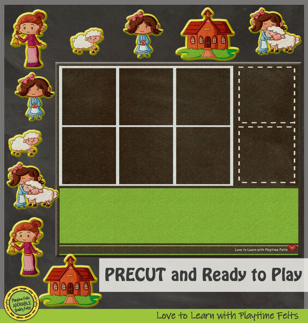 Mary Had a Little Lamb Pattern Games for Preschoolers - Felt Board Stories for Preschool Classroom Playtime Felts
