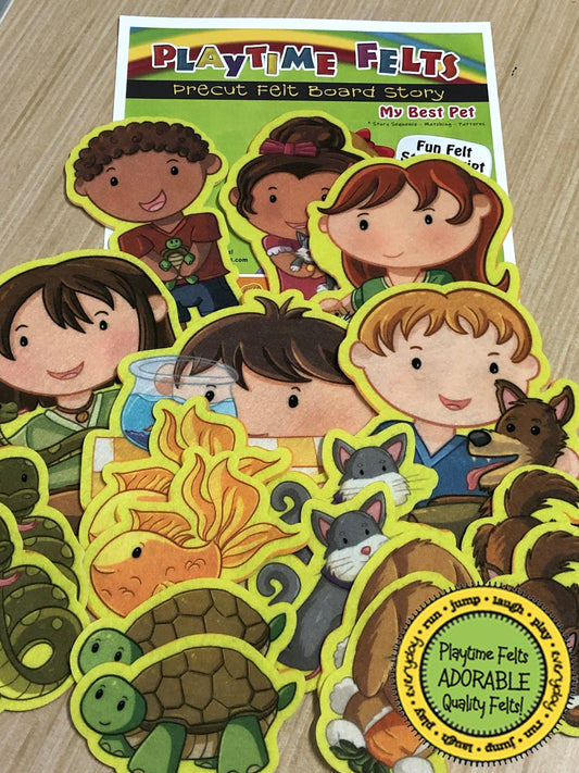My Best Pet Animal Felt Board Story for Preschoolers - Felt Board Stories for Preschool Classroom Playtime Felts