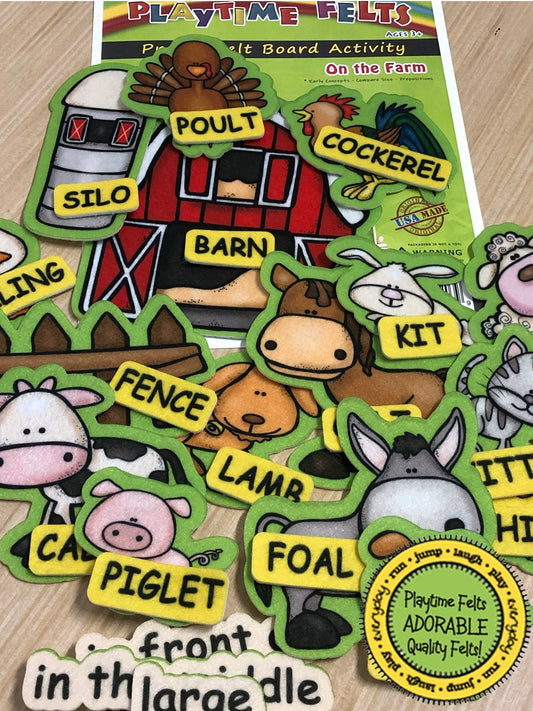 On the Farm Felt Board Animals Preschool Activity - Felt Board Stories for Preschool Classroom Playtime Felts