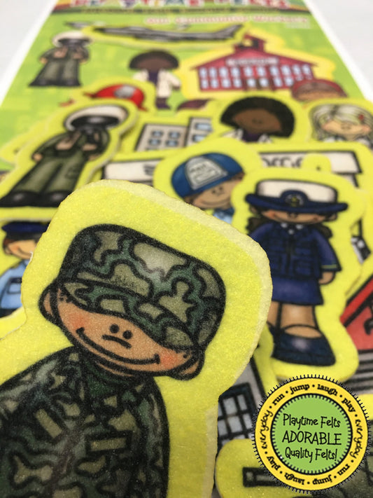 Our Community Helpers | Felt Board Story Set for Preschool - Felt Board Stories for Preschool Classroom Playtime Felts