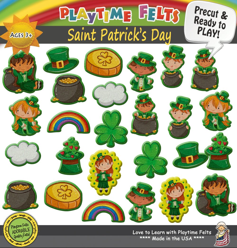 Saint Patrick's Day Preschool Activities Felt Board Play - Felt Board Stories for Preschool Classroom Playtime Felts
