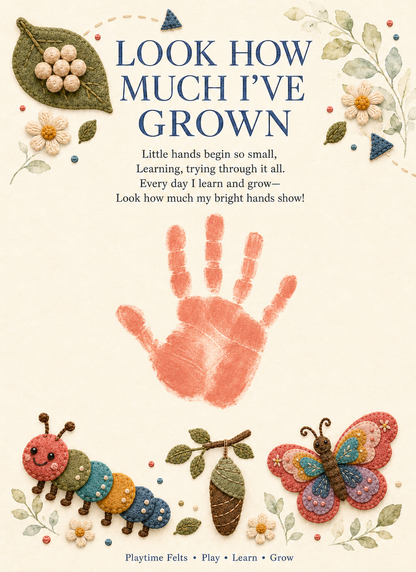 Every Try Helps Me Grow Poem & Handprint activity - FREE
