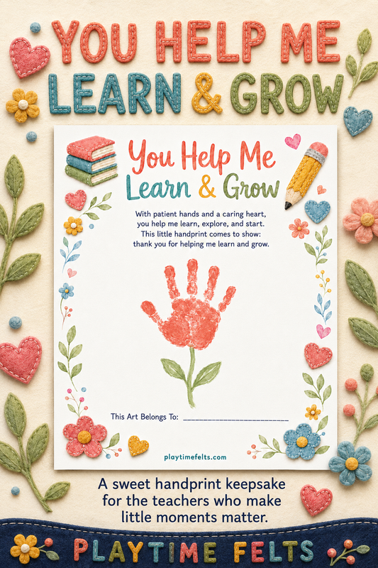 Teacher Appreciation Handprint Keepsake for Kids - Free Printable