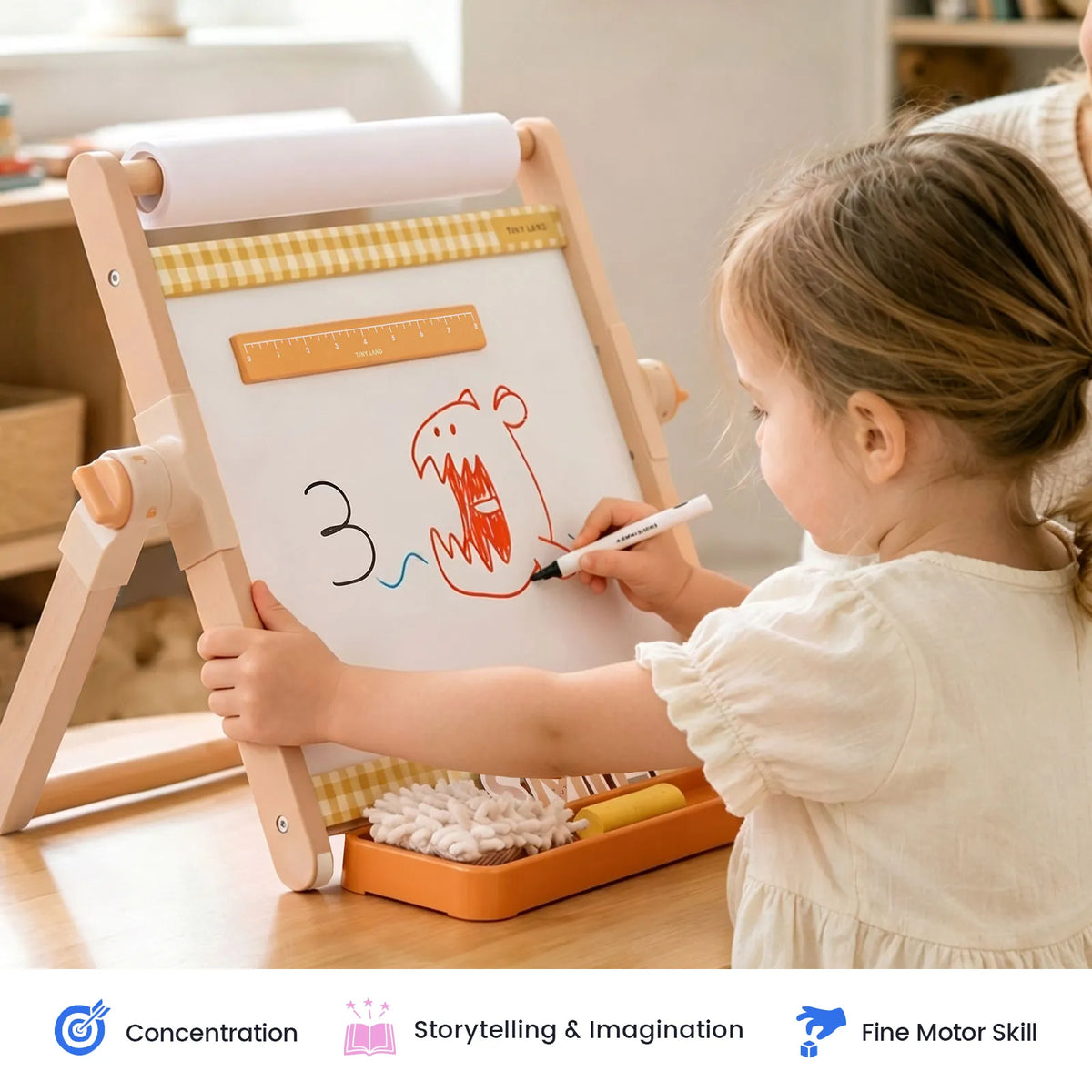 Tiny Land® Double-Sided Magnetic Tabletop Easel