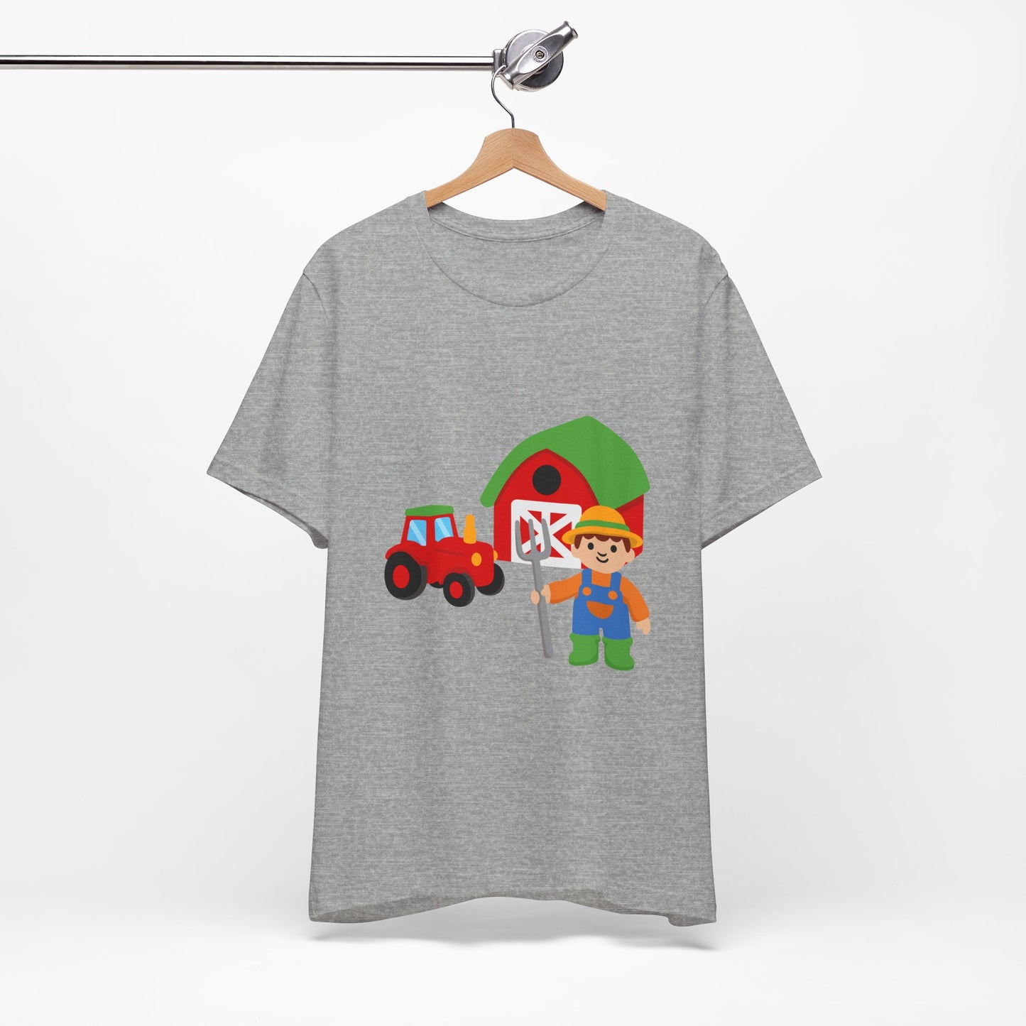 On the Farm T-Shirt – Cute Farmer, Tractor & Barn Design