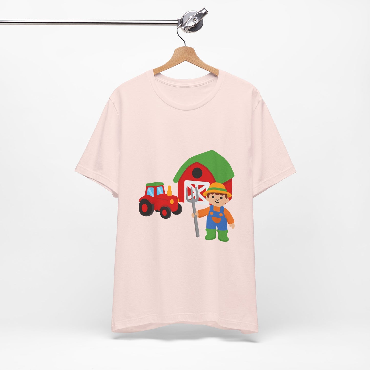 On the Farm T-Shirt – Cute Farmer, Tractor & Barn Design