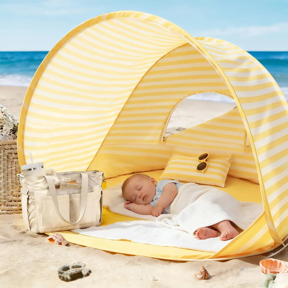 Tiny Land® One-Stop Beach Toy & Tent Set