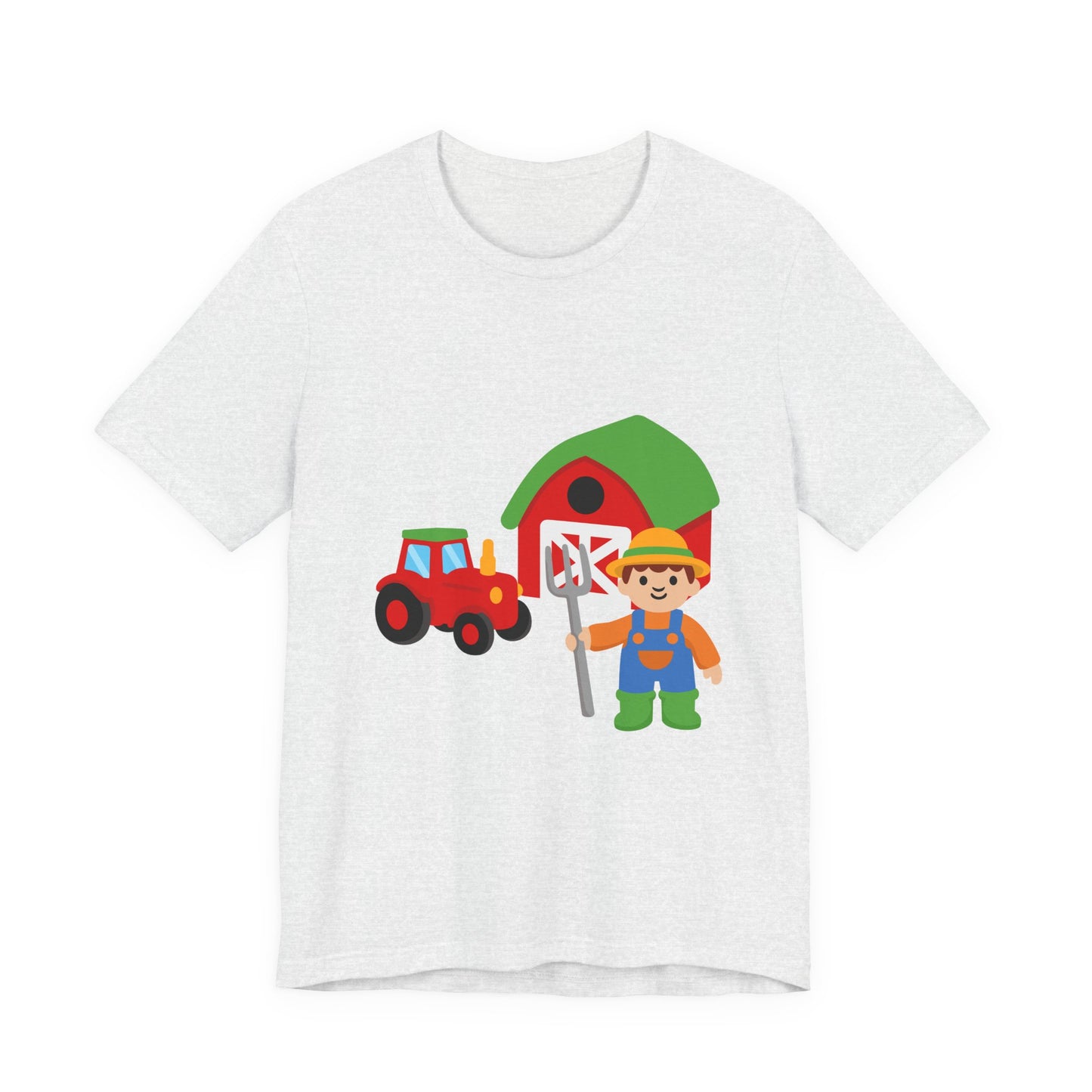 On the Farm T-Shirt – Cute Farmer, Tractor & Barn Design