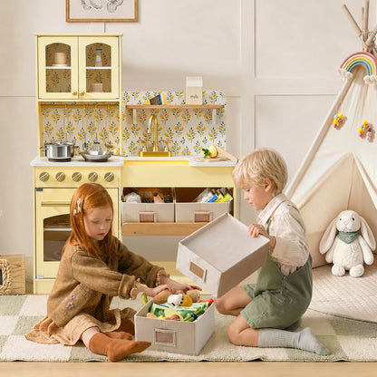 Tiny Land® Wooden Play Kitchen with Storage for Creative Toddlers