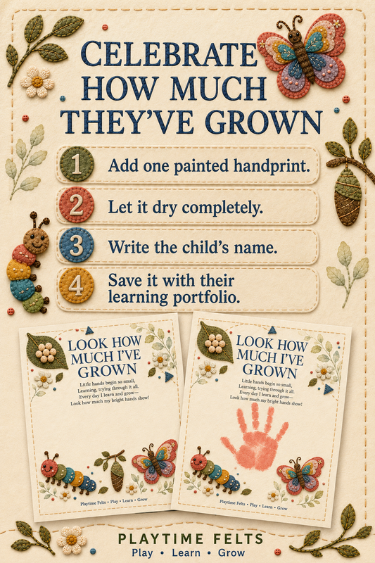 Every Try Helps Me Grow Poem & Handprint activity - FREE