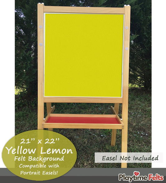 21" x 22" Easy Peasy Yellow Lemon Felt Backgrounds for Flannel Board Teaching - Felt Board Stories for Preschool Classroom Playtime Felts
