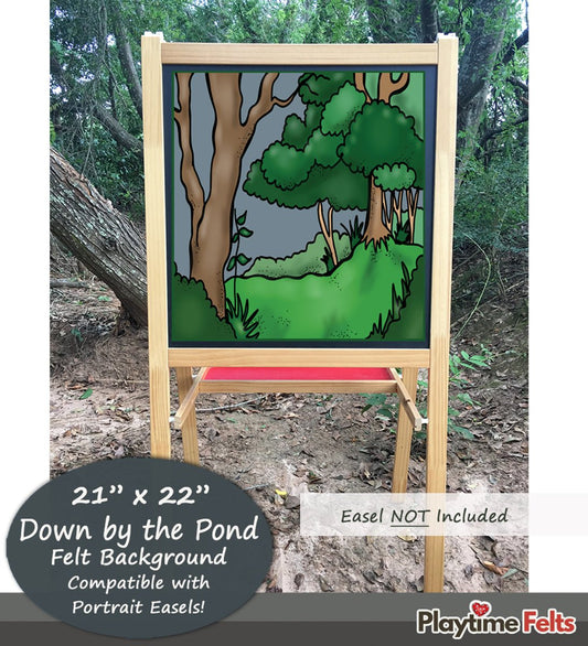 21" x 22" Woodridge Forest Felt Scene for Board and Easel Flannel Board Teaching - Felt Board Stories for Preschool Classroom Playtime Felts
