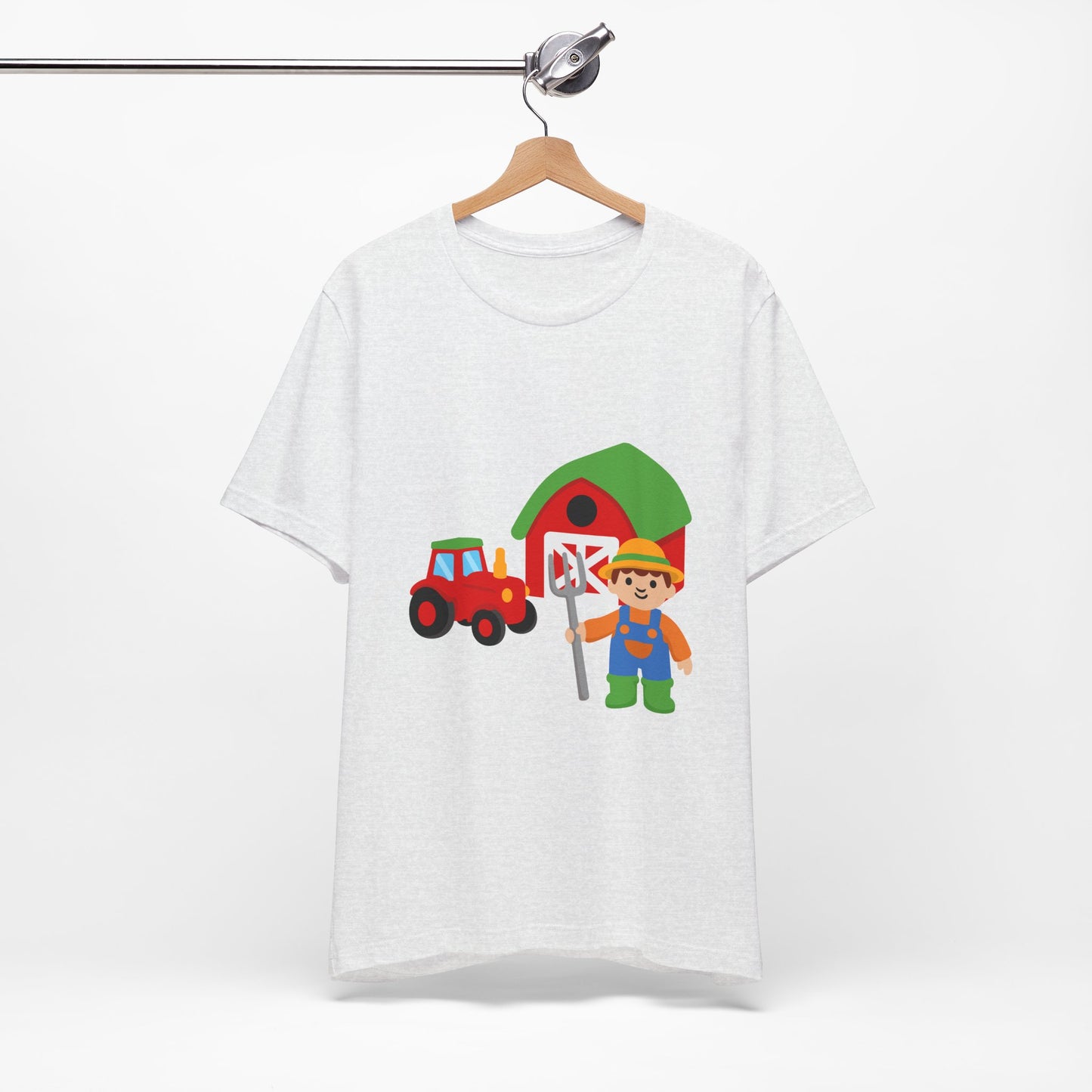 On the Farm T-Shirt – Cute Farmer, Tractor & Barn Design