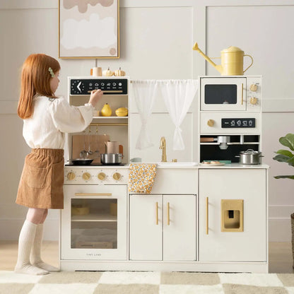 Tiny Land® Play Kitchen with Running Water - Iconic Aqua Kitchen in Cream