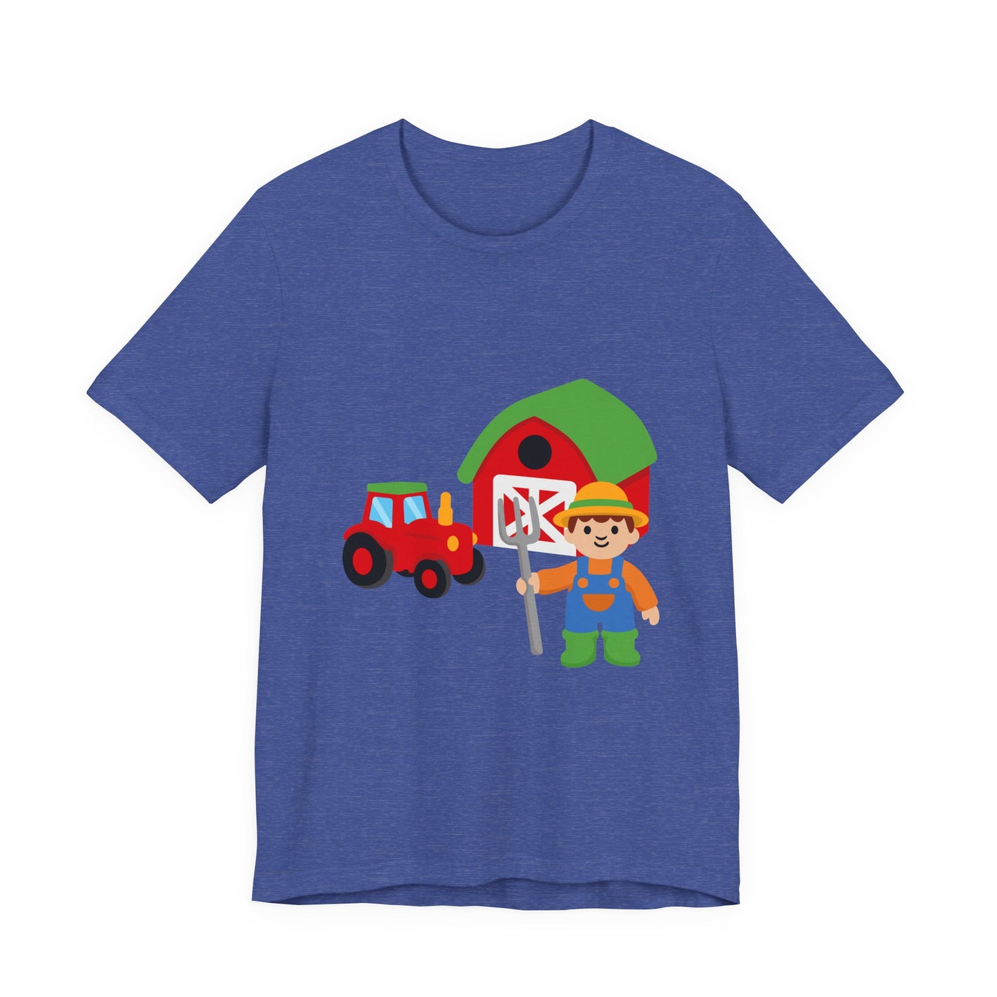 On the Farm T-Shirt – Cute Farmer, Tractor & Barn Design