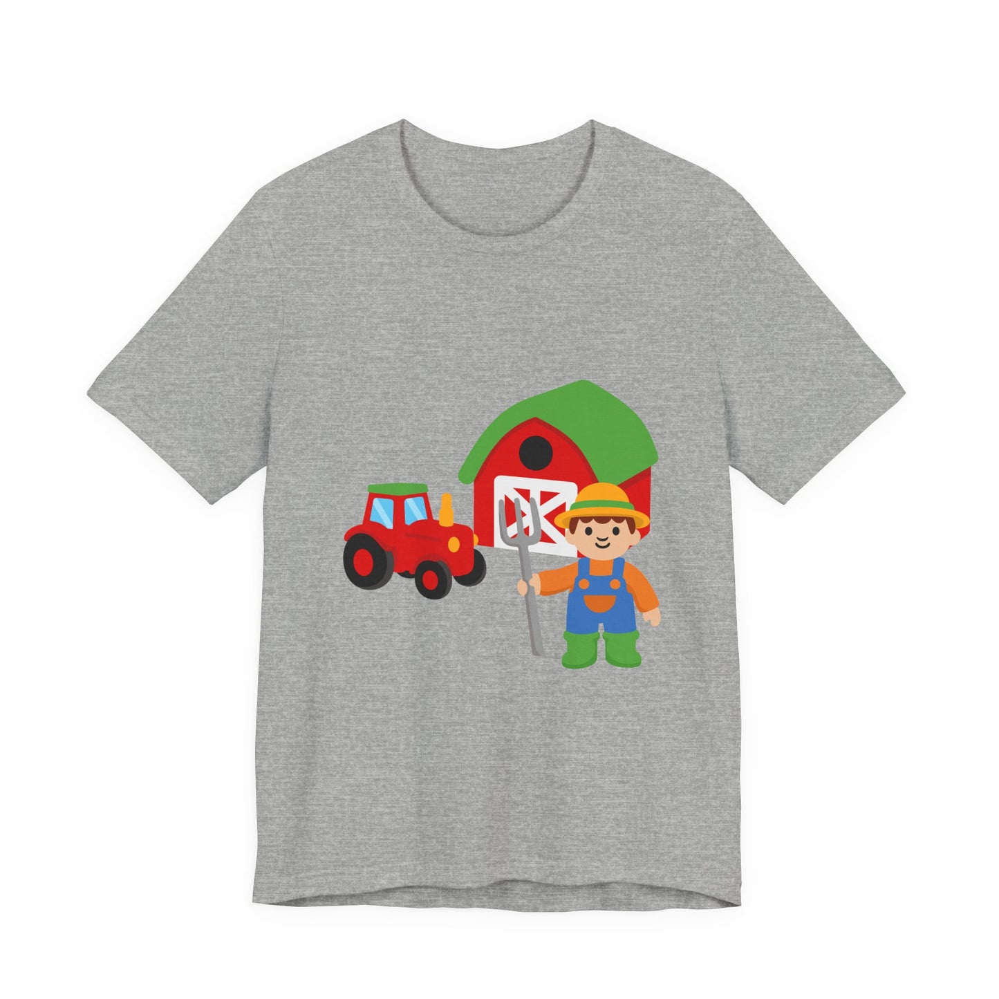 On the Farm T-Shirt – Cute Farmer, Tractor & Barn Design
