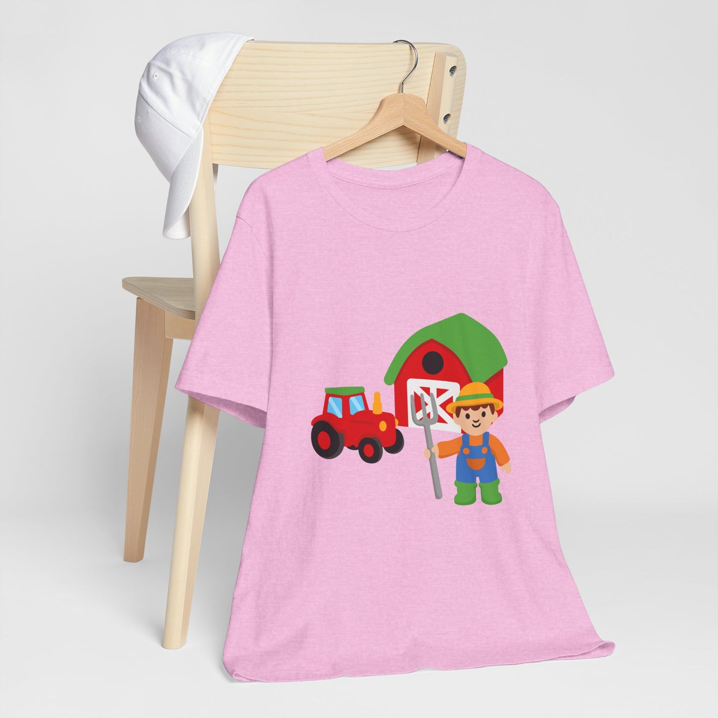 On the Farm T-Shirt – Cute Farmer, Tractor & Barn Design