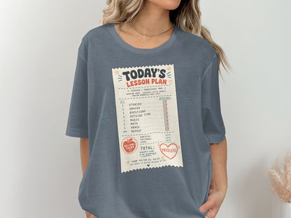 Teacher/Homeschool Mom's "Today's Lesson Plan" receipt graphic, total is priceless.