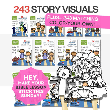Old Testament Bible Story Props: Printable Felt Board Stories