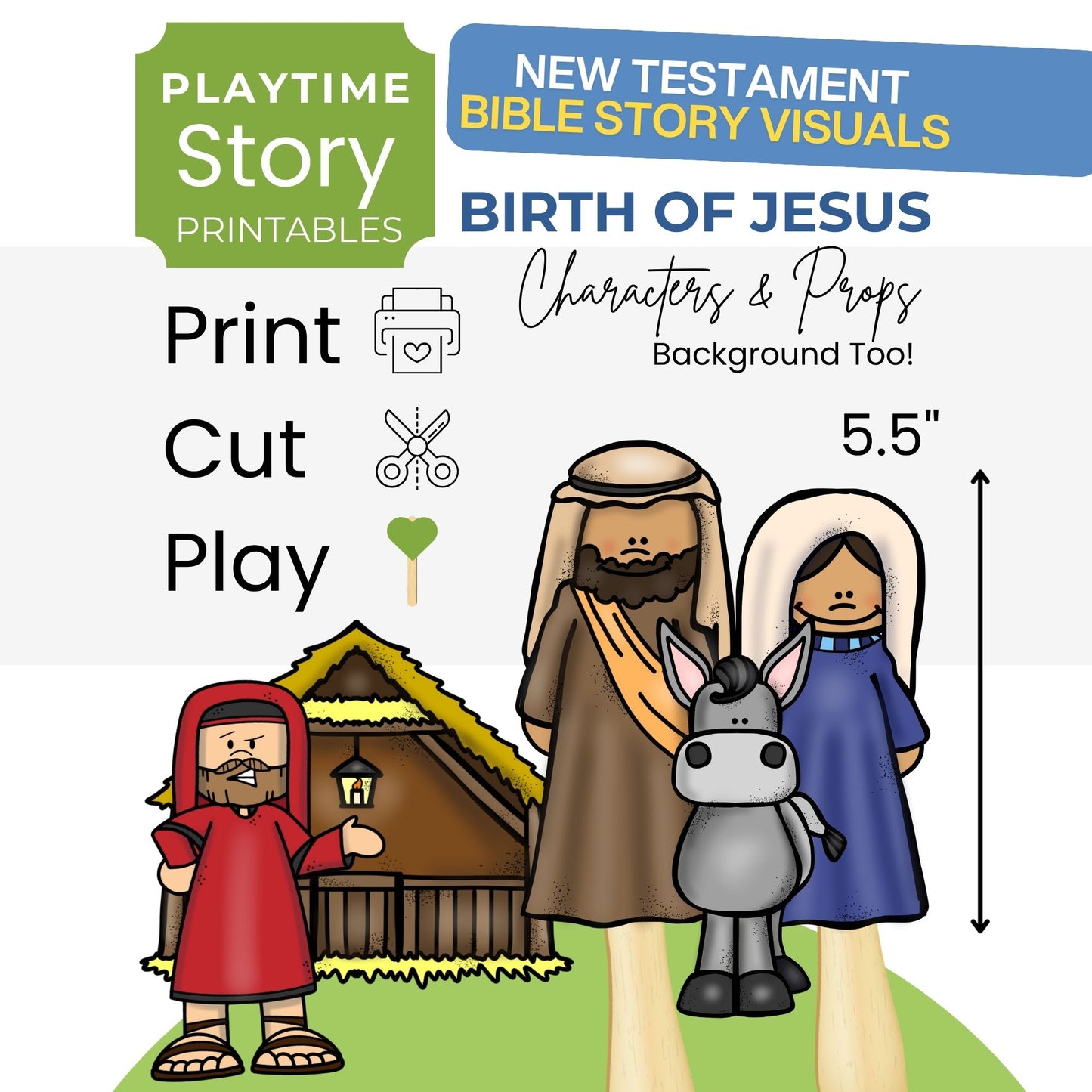 Birth of Jesus Bible Story Printables