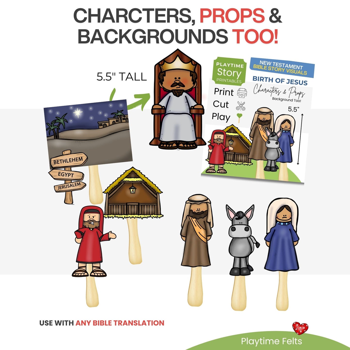 Birth of Jesus Bible Story Printables