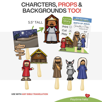 Birth of Jesus Bible Story Printables