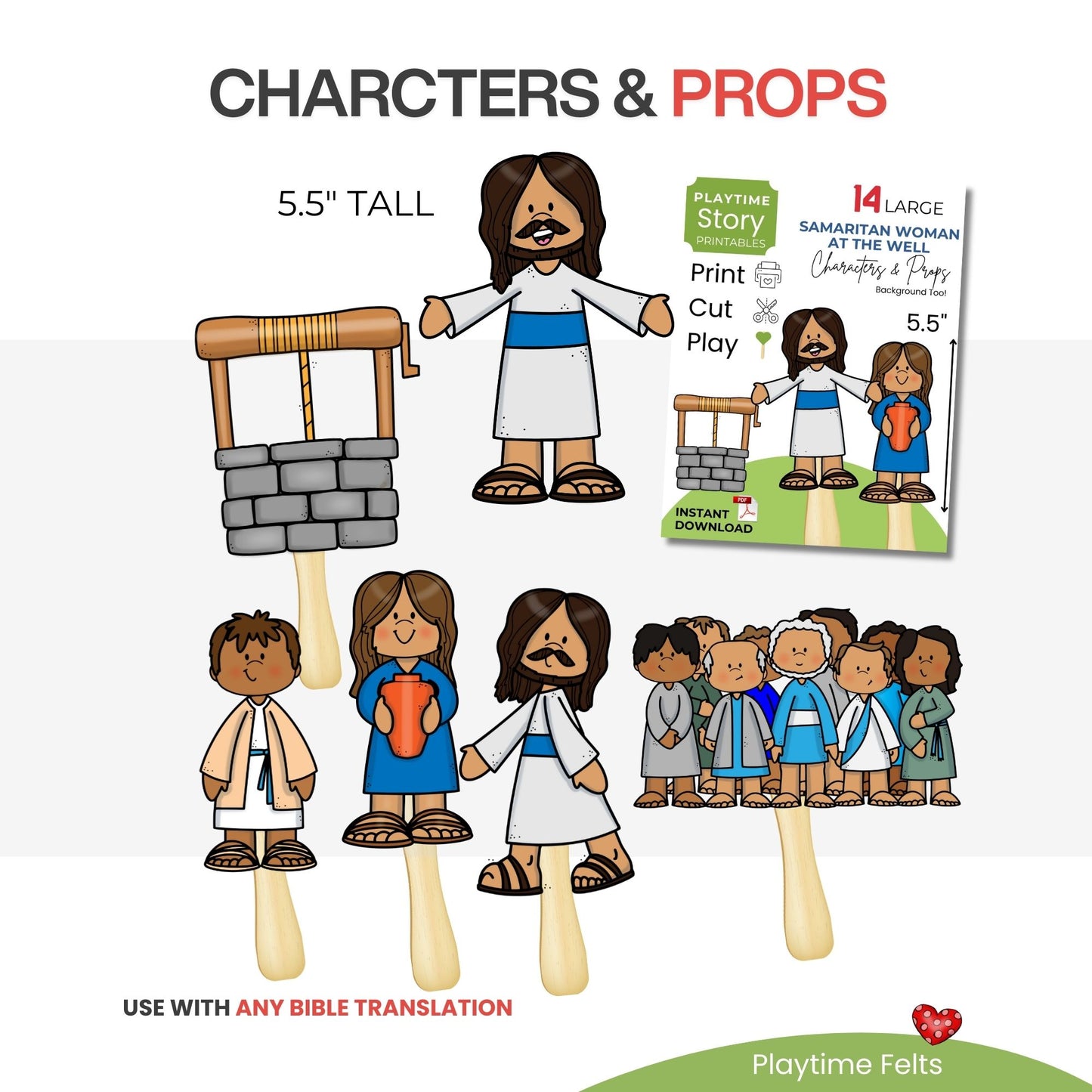 Samaritan Woman at the Well Bible Story Printables