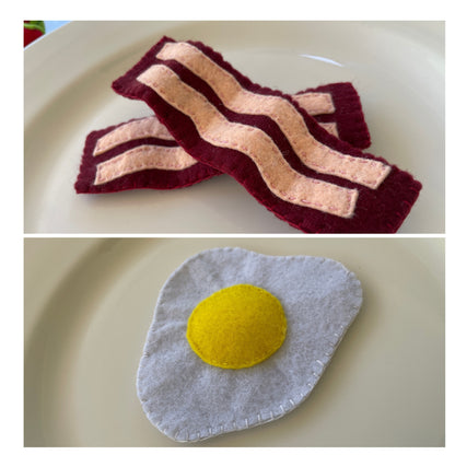 Pretend Play Felt Food Sewing Pattern: American Breakfast