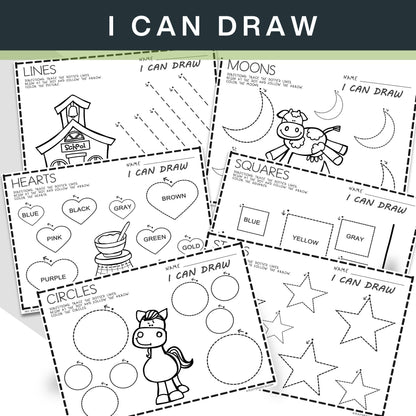Preschool Worksheet Bundle: 1400+ Pages, Activity Printables PDF Download