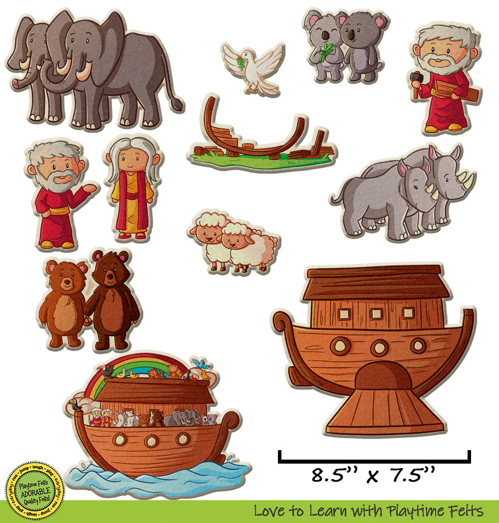 Noah Builds an Ark | Felt Board Bible Stories for Preschool