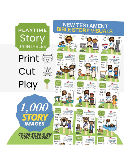 Stories of Jesus Bible Story Printables Mega BUNDLE
