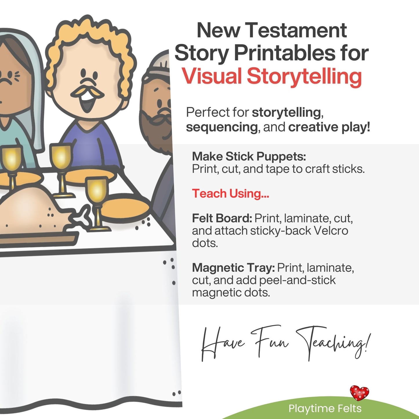 Great Banquet Parable Stick Puppets, Bible Story Craft PDF Download