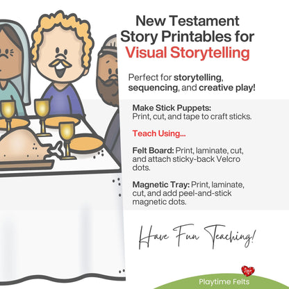 Great Banquet Parable Stick Puppets, Bible Story Craft PDF Download