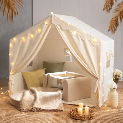 Tiny Land® Kids Tent – Large Cozy Tent with Star Lights