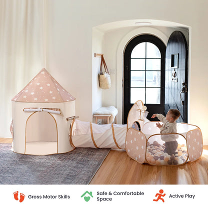 Tiny Land® Compact Adventure 3-in-1 Play Tunnel With no Balls