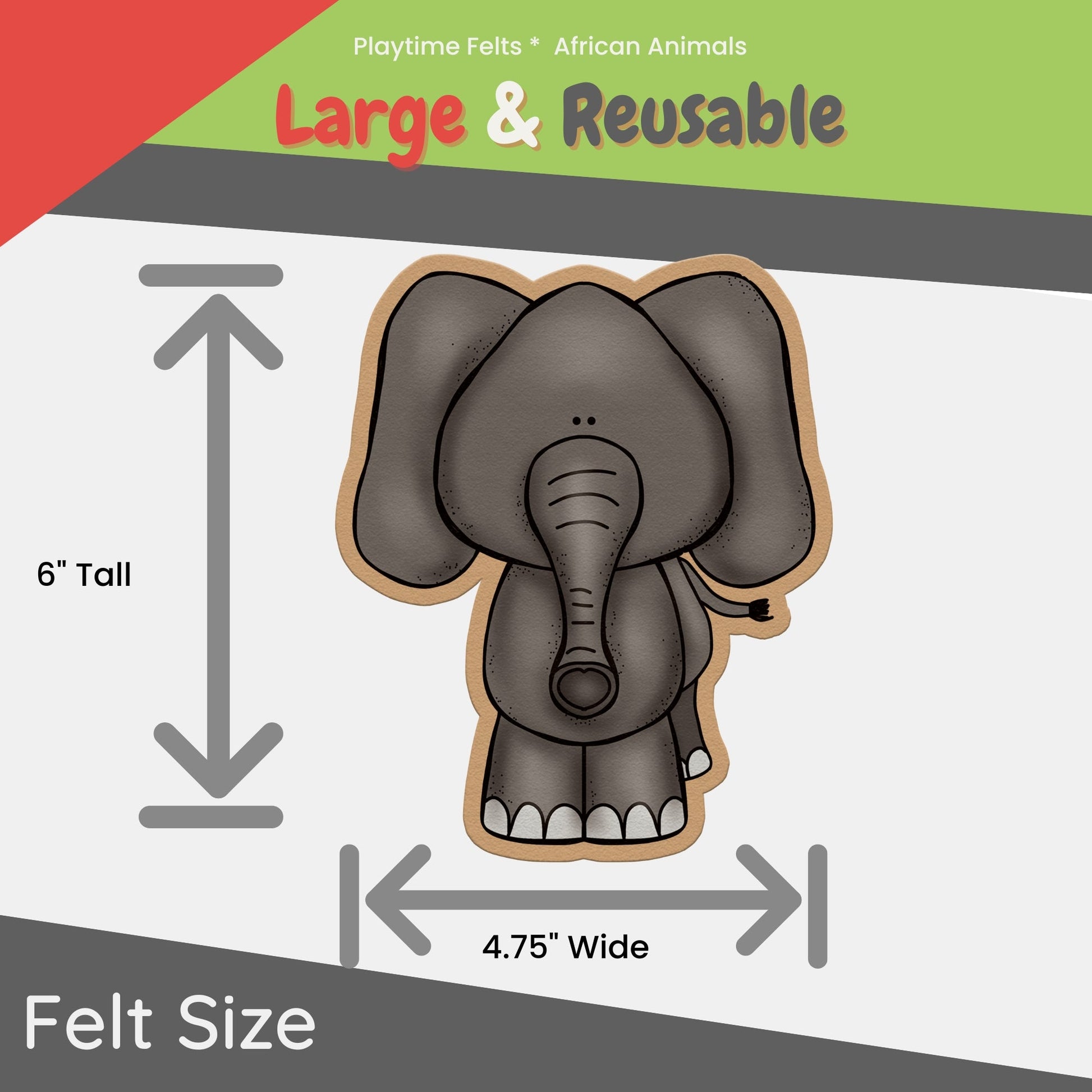 African Animals and Their Names Felt Board Story Set for Preschool - Felt Board Stories for Preschool Classroom Playtime Felts