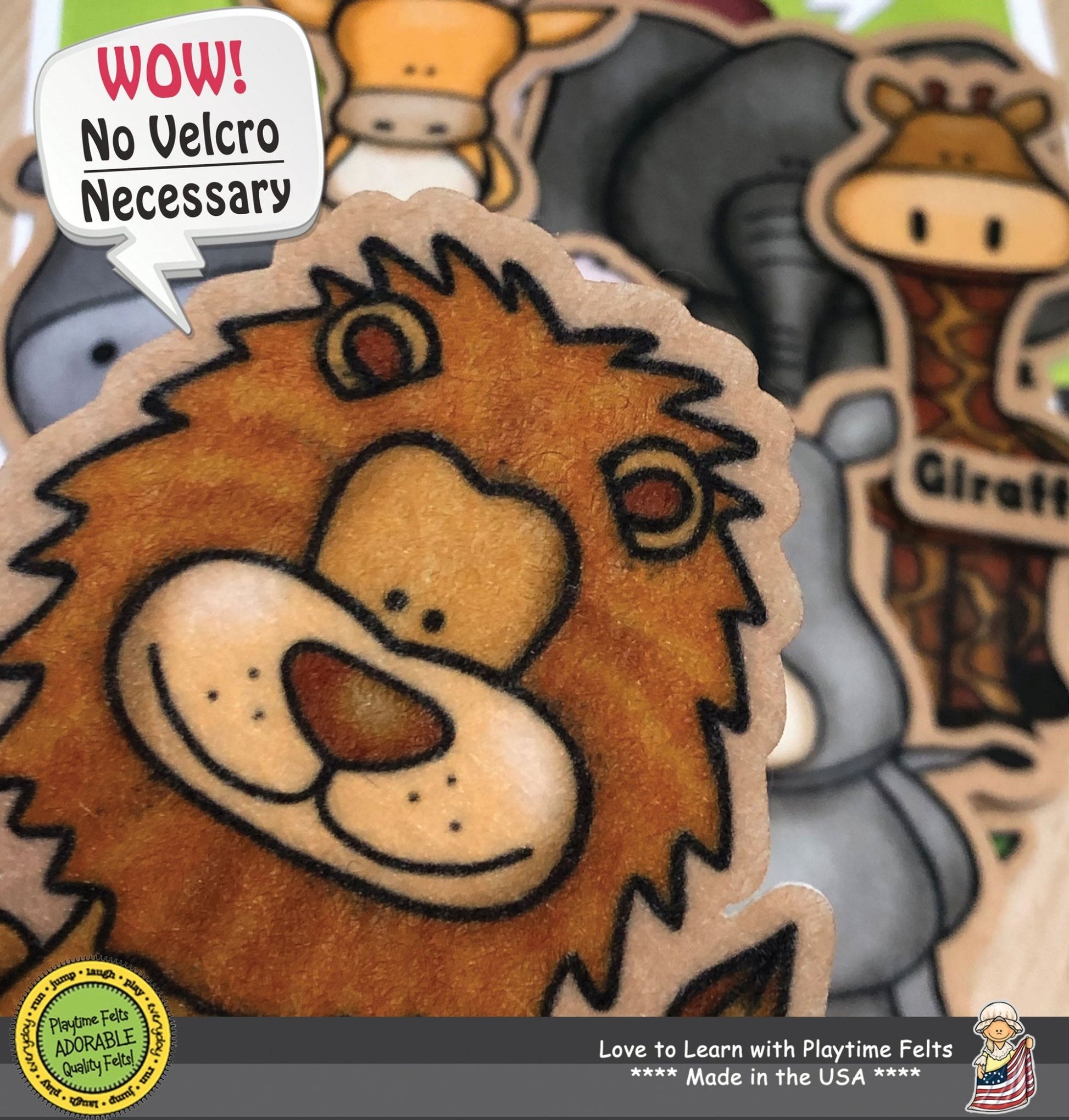 African Animals and Their Names Felt Board Story Set for Preschool - Felt Board Stories for Preschool Classroom Playtime Felts